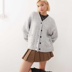 Weekday Gray Sweater Cardigan